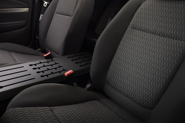 GM said its engineers sculpted the front seats in the 2014 Caprice to better accomodate officers' duty belts. They also made the seats wider. Photo courtesy GM.